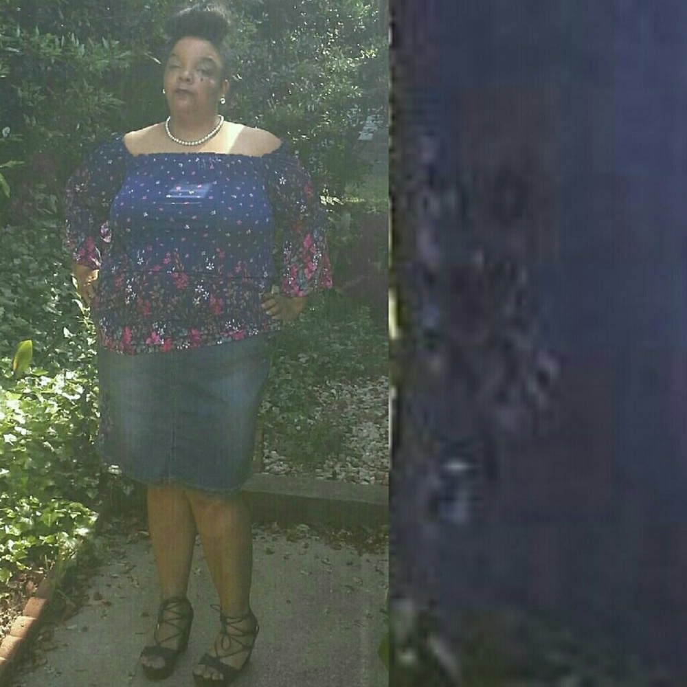 PLUS DENIM SKIRT SET NWT